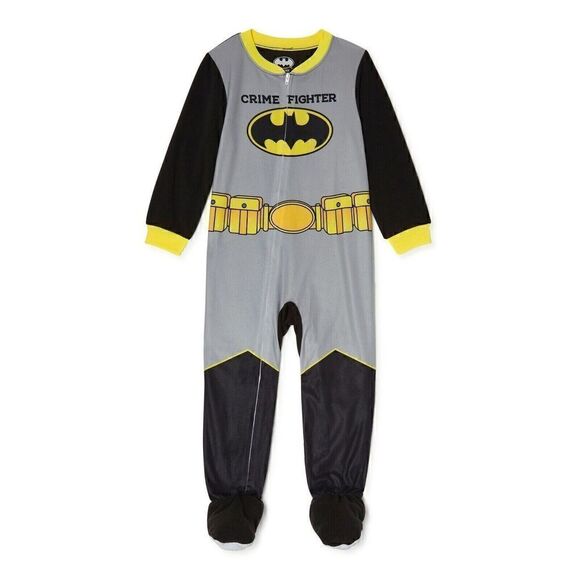 Batman Footed Sleeper Blanket Pajama Boy Size 4T - Picture 1 of 5